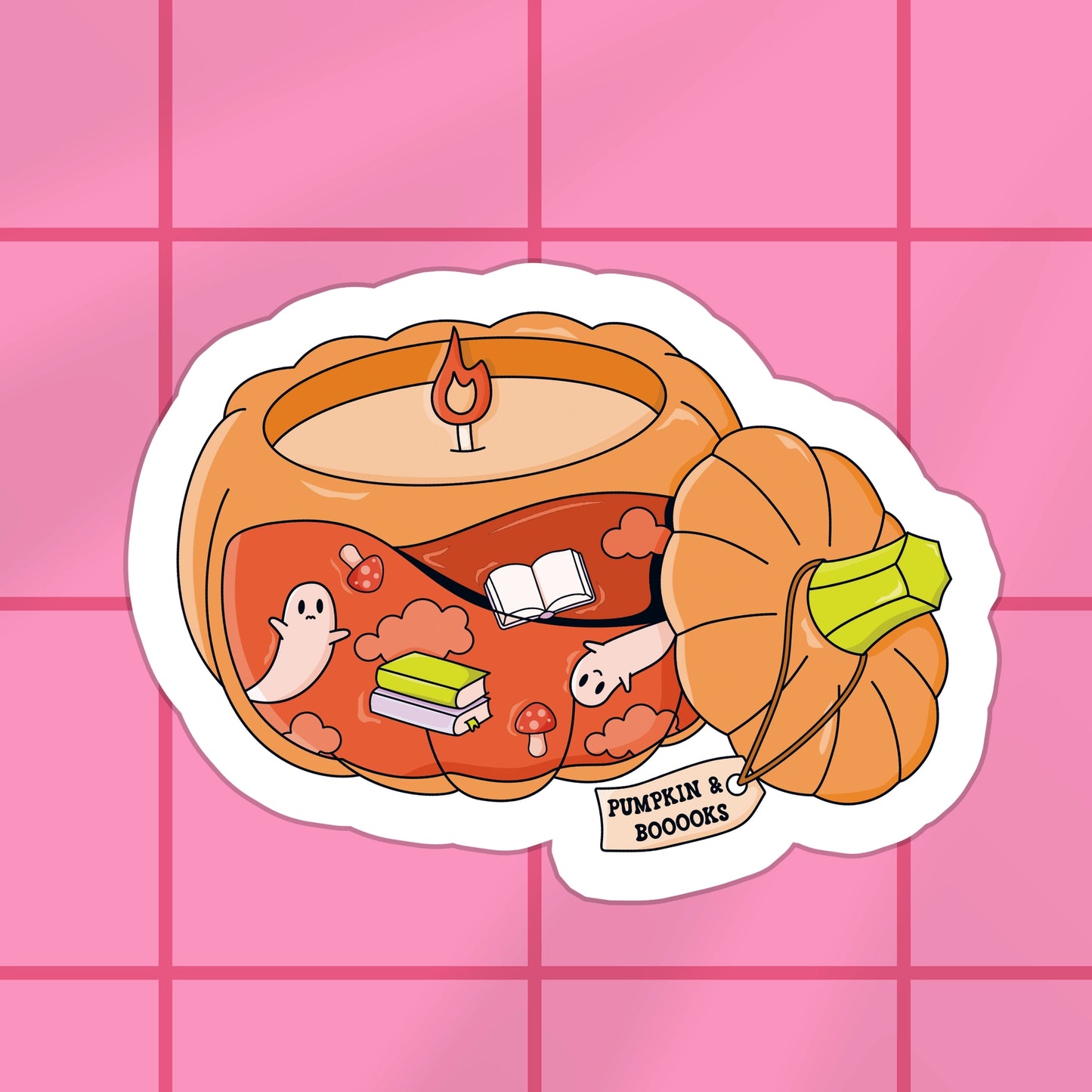 Pumpkin & Books Bookish Sticker