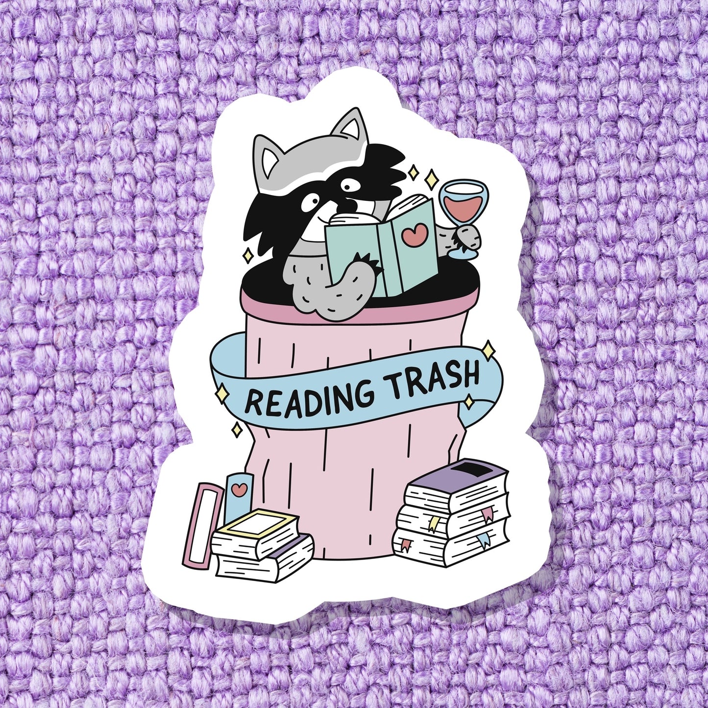 Reading Trash Bookish Sticker