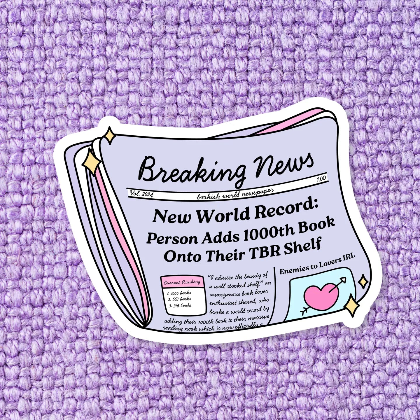 TBR Shelf Bookish Sticker