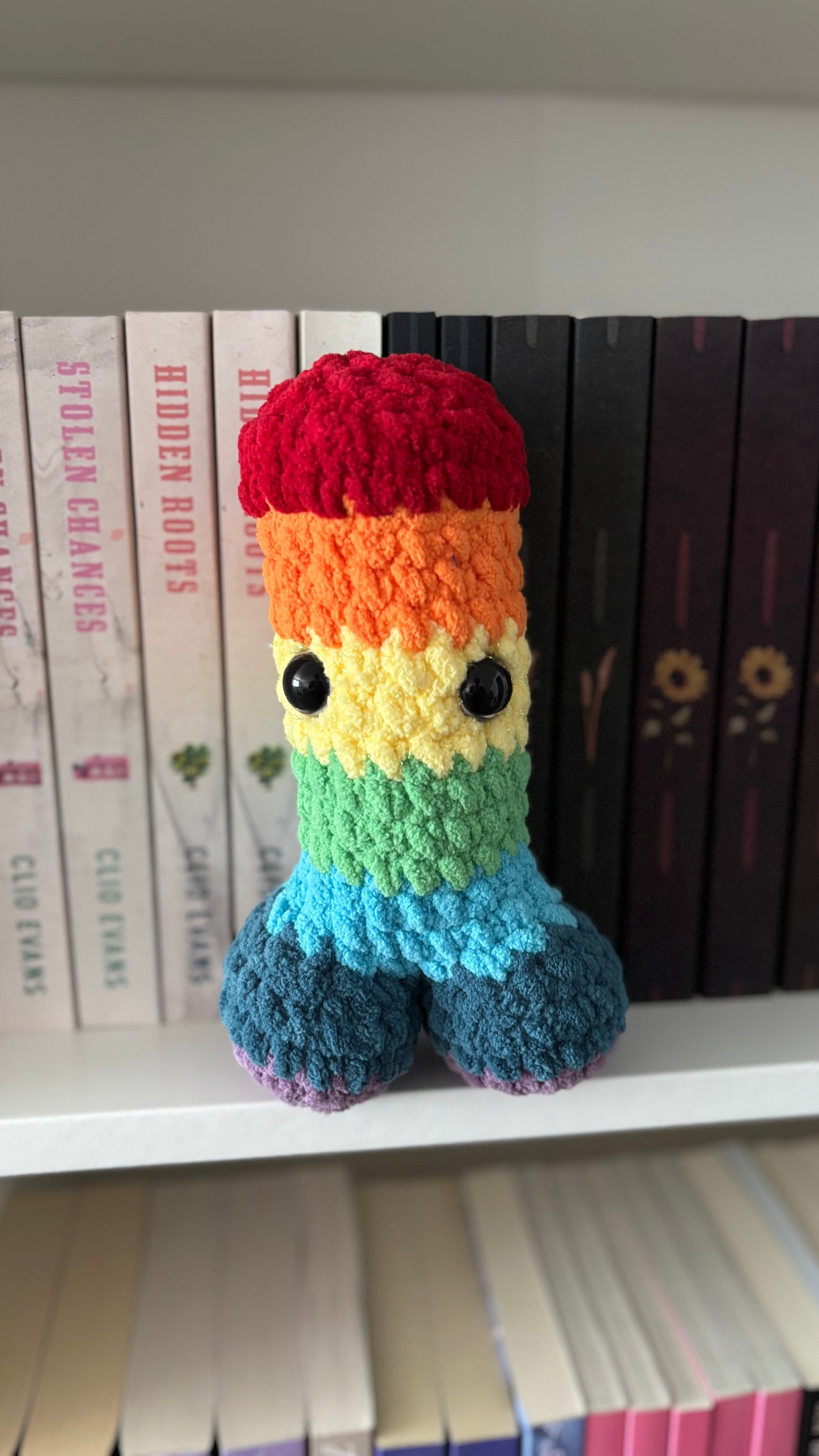 Rainbow Peen Crochet Plushie