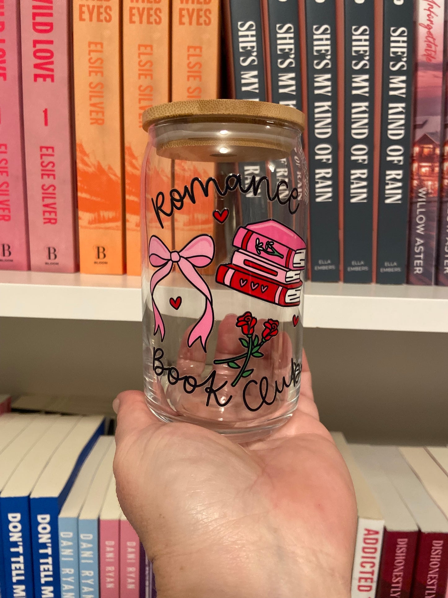 Romance Book Club 16oz Glass Tumbler