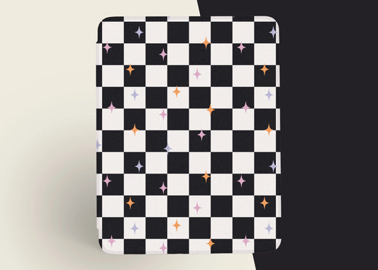 Retro Checkered Kindle Case (Kindle Paperwhite 11th Gen with handstrap)