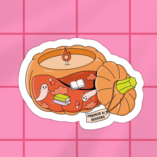 Pumpkin & Books Bookish Sticker