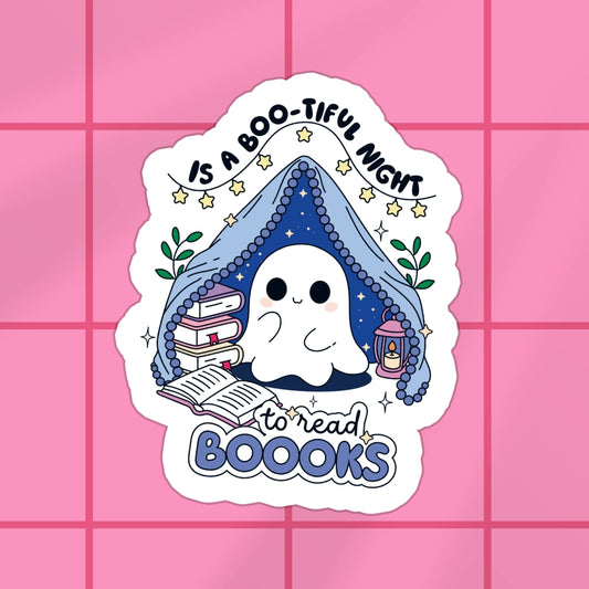 Boo-tiful Night To Read Bookish Sticker
