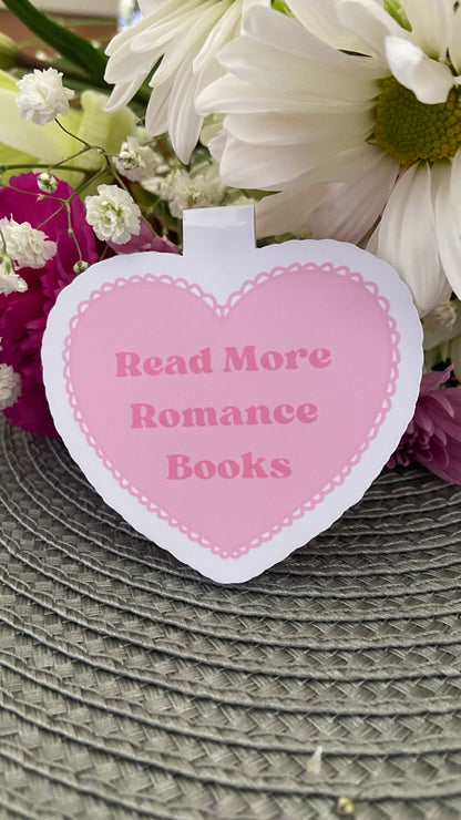 Read More Romance Books Lace Heart Magnetic Bookmark