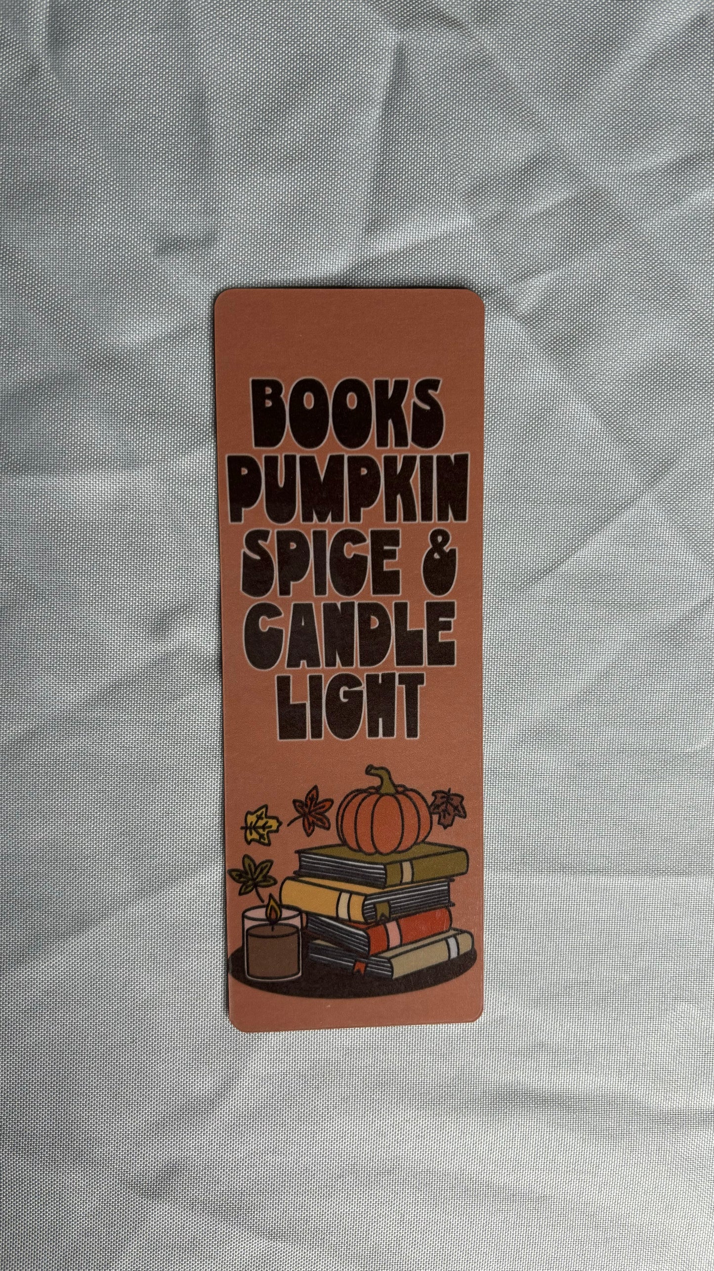 Books Pumpkin Spice And Candle Light Bookmark