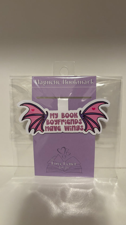 My Book Boyfriend Has Wings Magnetic Bookmark