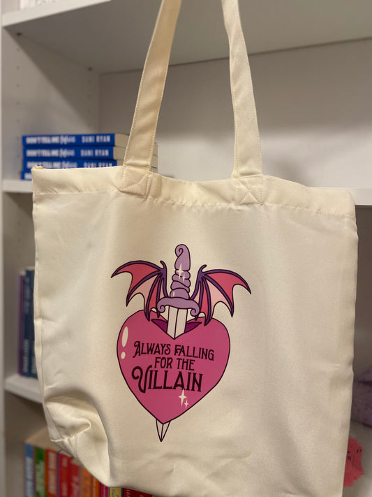 Always Falling For The Villain Tote Bag