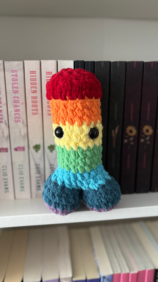 Rainbow Peen Crochet Plushie