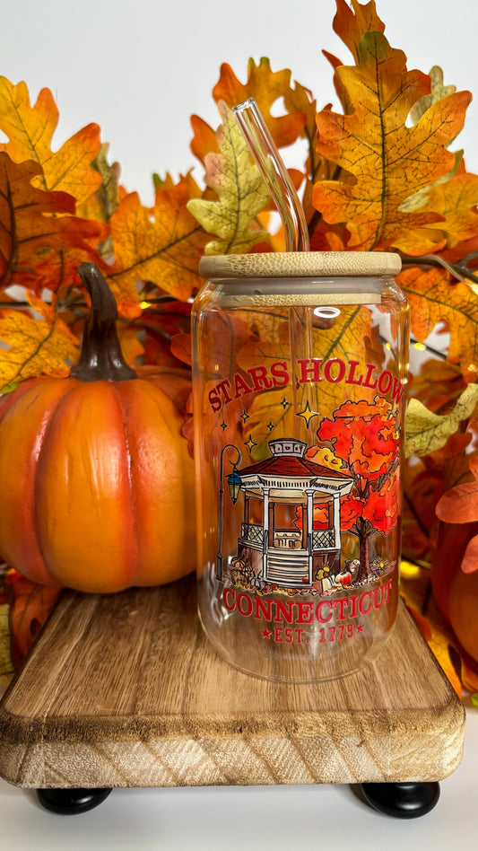 Fall Stars Hollow Glass Tumbler 16oz