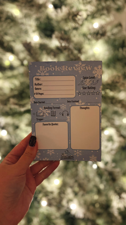 Snowflake Book Review Notepad